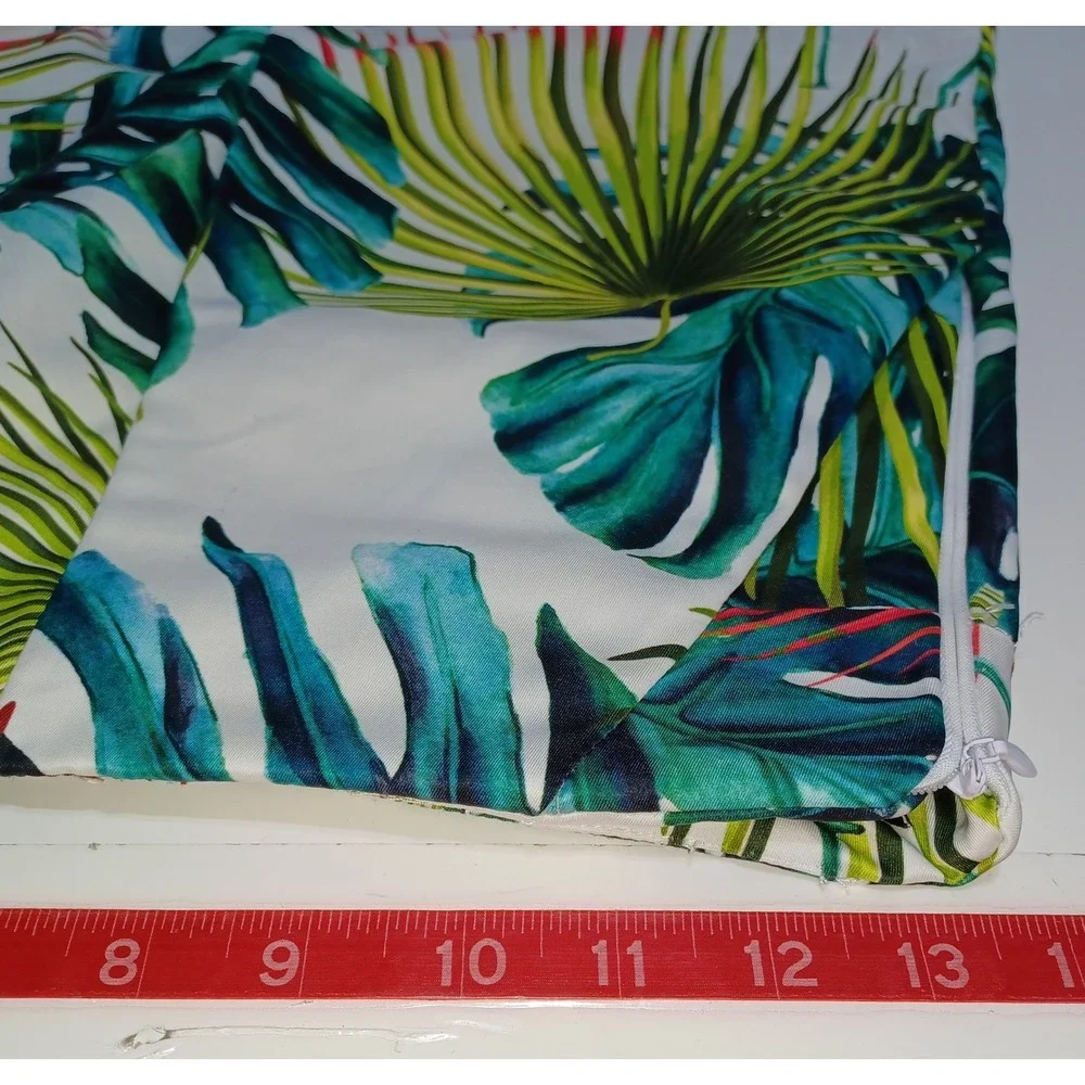 Pepita Perez Womens L High Waist Tropical Palm Print Shorts Bold Resort Vacation